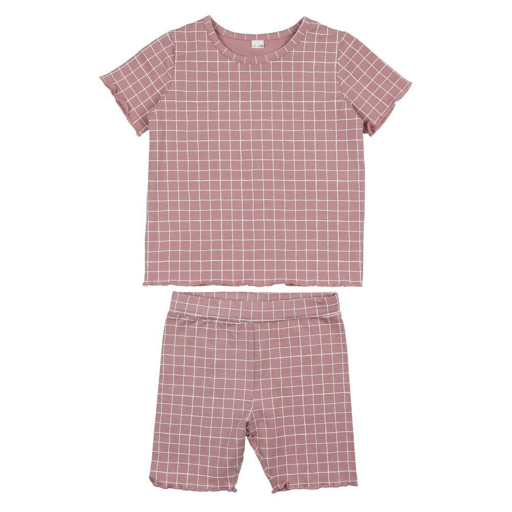 Pouf Baby's Grid Short Set